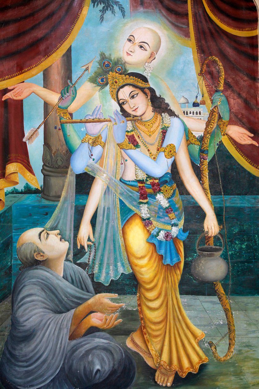 Chaityana Mahaprahbu, een 15e-eeuwse Vaishnava heilige en sociale hervormer, Vrindavan, India door Unbekannt