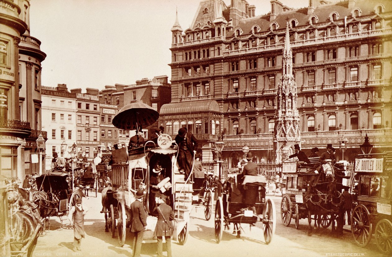 Charing Cross, Londen, ca. 1900 door Unbekannt