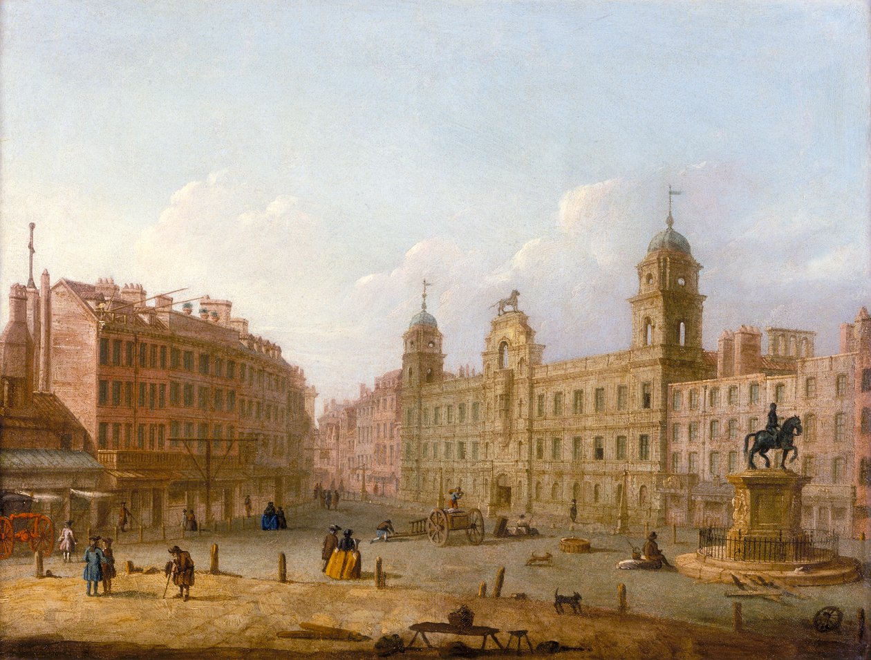 Charing Cross en Northumberland House, laat 18e eeuw door Unbekannt