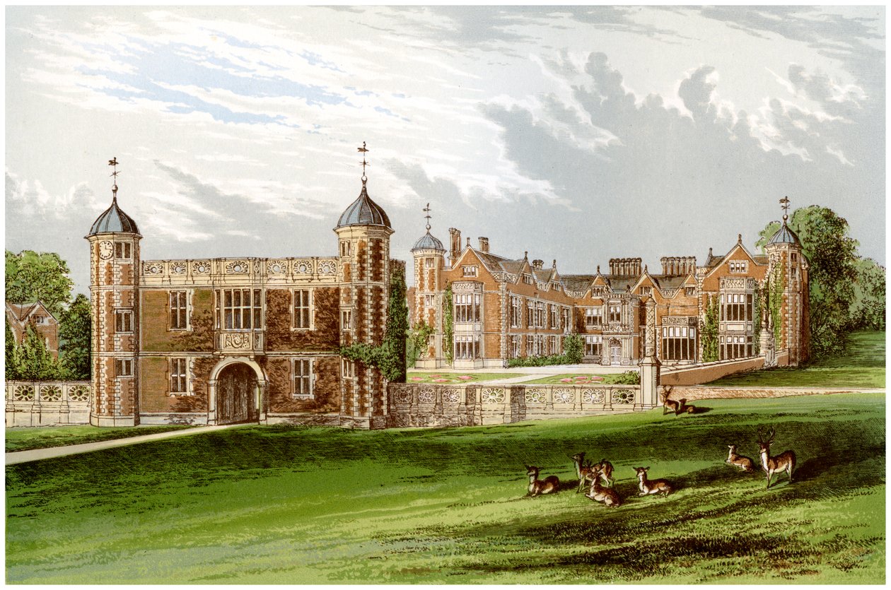Charlecote Park, Warwickshire, huis van de familie Lucy, ca. 1880 door Unbekannt