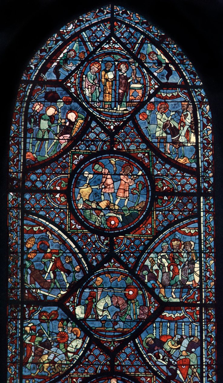 Karel de Grote-raam, Kathedraal van Chartres, Frankrijk door Unbekannt