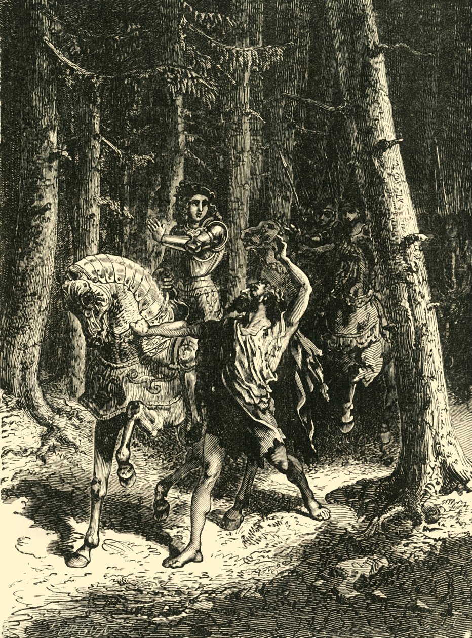 Karel VI in het bos van Le Mans, 1392, 1890 door Unbekannt