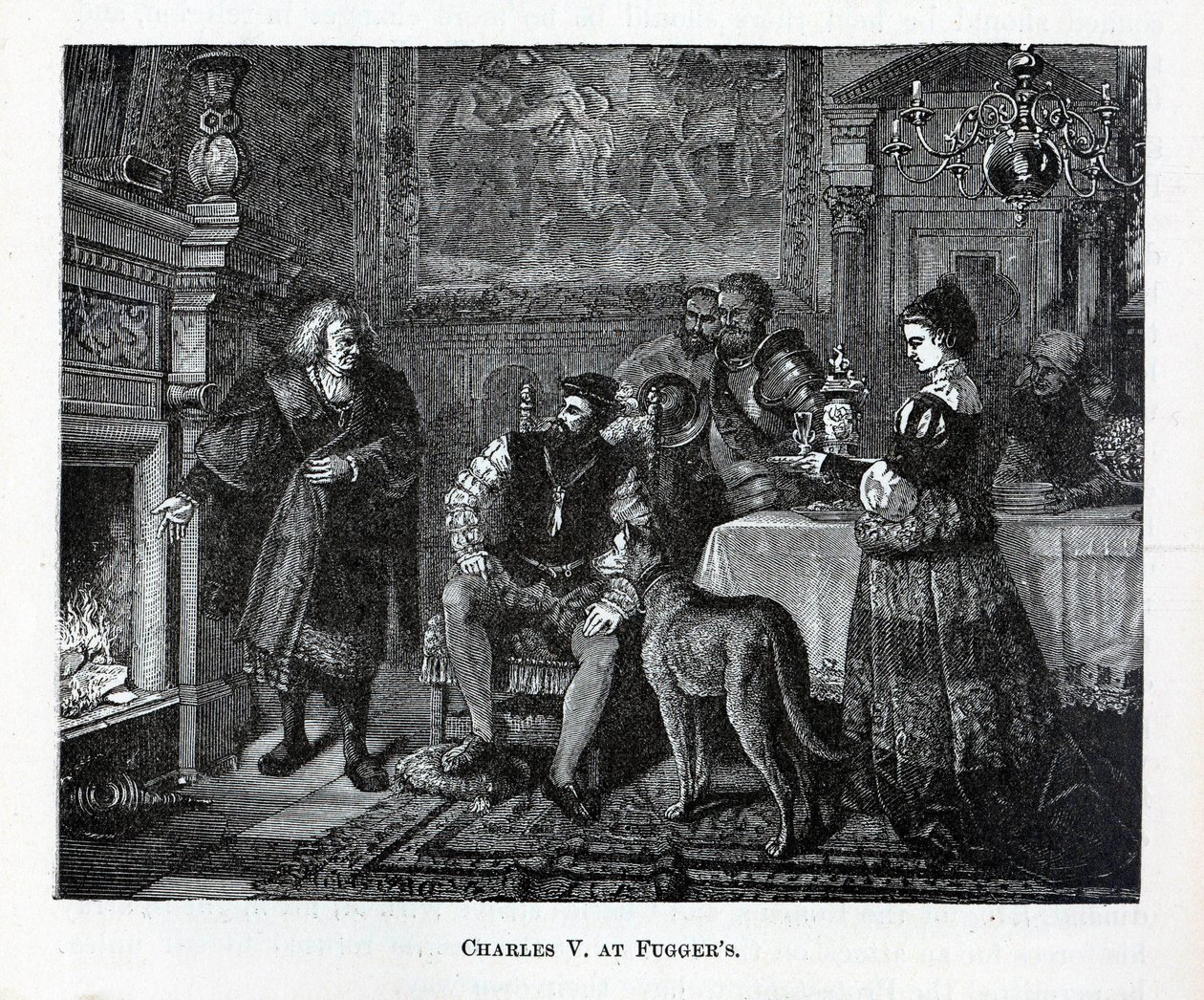 Karel V bij Fuggers, 1882 door Unbekannt