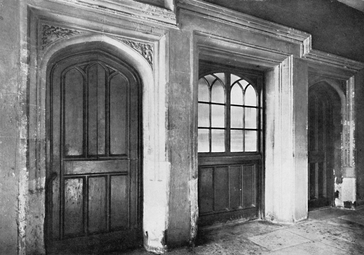 Charterhouse. Deuren van de schermgang van de hal naar de keuken en kantoren, 192 door Unbekannt