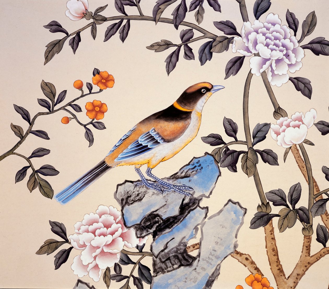 Chinoiserie behang, Marble Hill House, Twickenham, Richmond-upon-Thames, Londen, ca. 2007 door Unbekannt