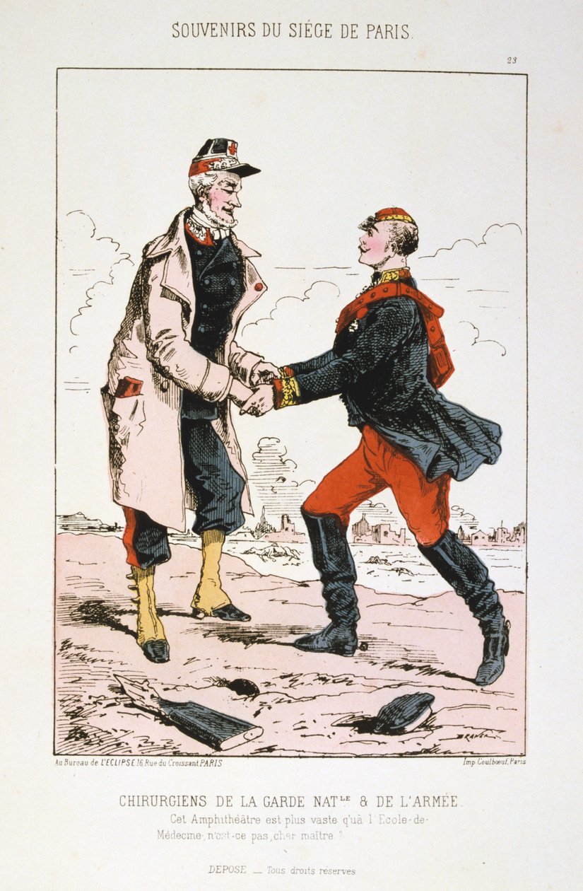 Chirurgen van de Nationale Garde en het Leger, Beleg van Parijs, Frans-Duitse Oorlog, 1870-1871 door Unbekannt