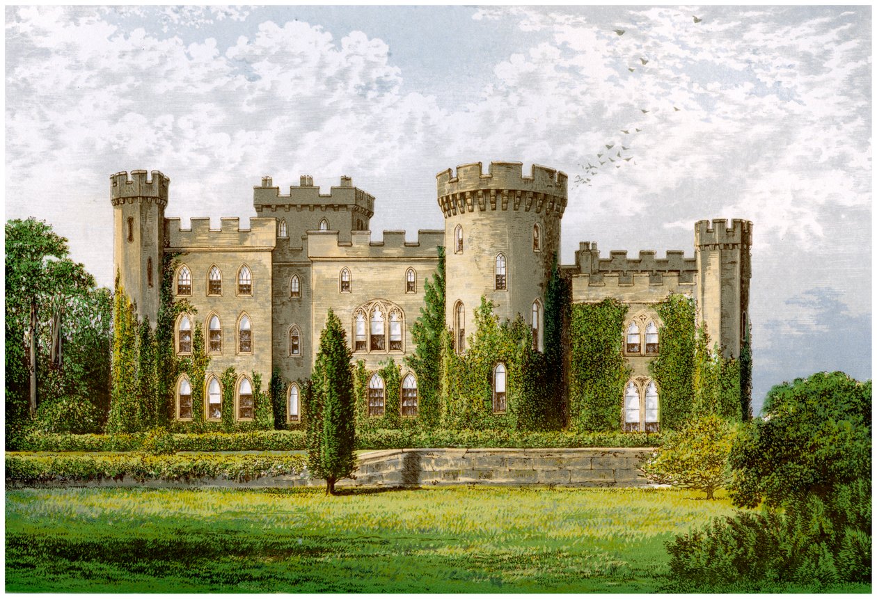 Cholmondeley Castle, Cheshire, huis van de markies van Cholmondeley, c1880 door Unbekannt