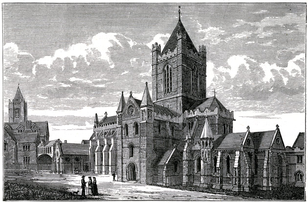 Christ Church Cathedral, Dublin, 19e eeuw door Unbekannt
