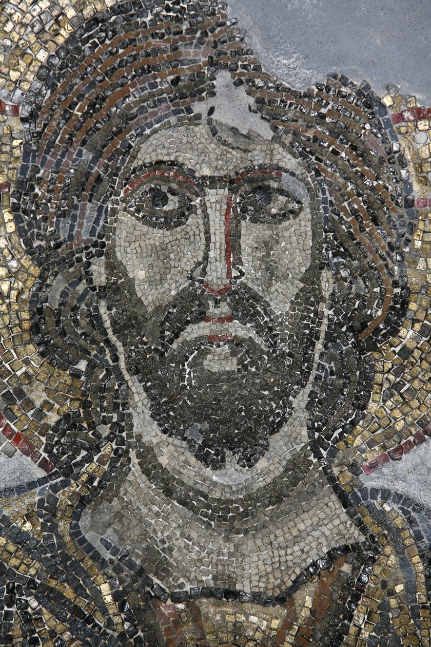 Christusmozaïek in de Golgotha-kapel in de Heilig Grafkerk, Jeruzalem, Israël door Unbekannt