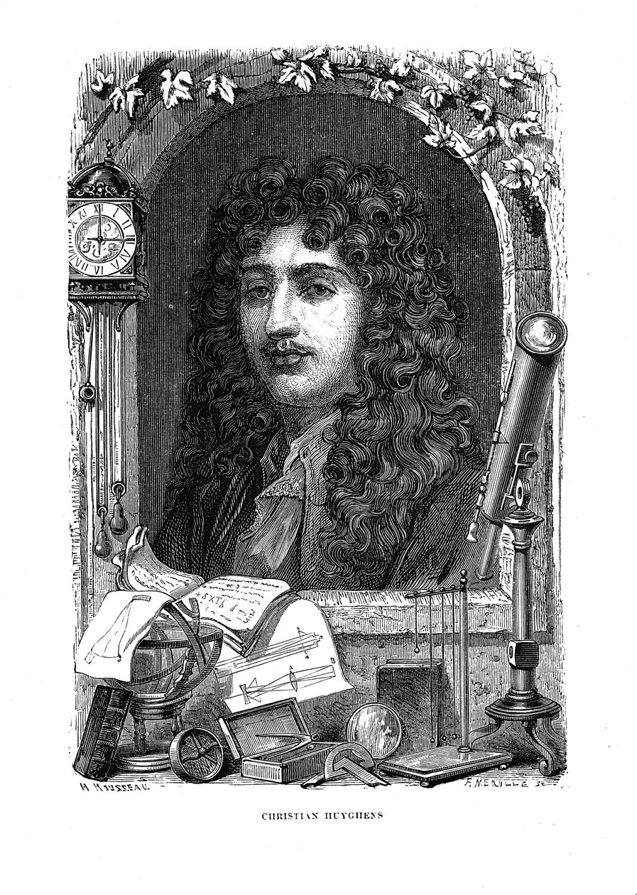 Christiaan Huygens 1629-1695, Nederlandse natuurkundige, wiskundige en astronoom, c1870 door Unbekannt