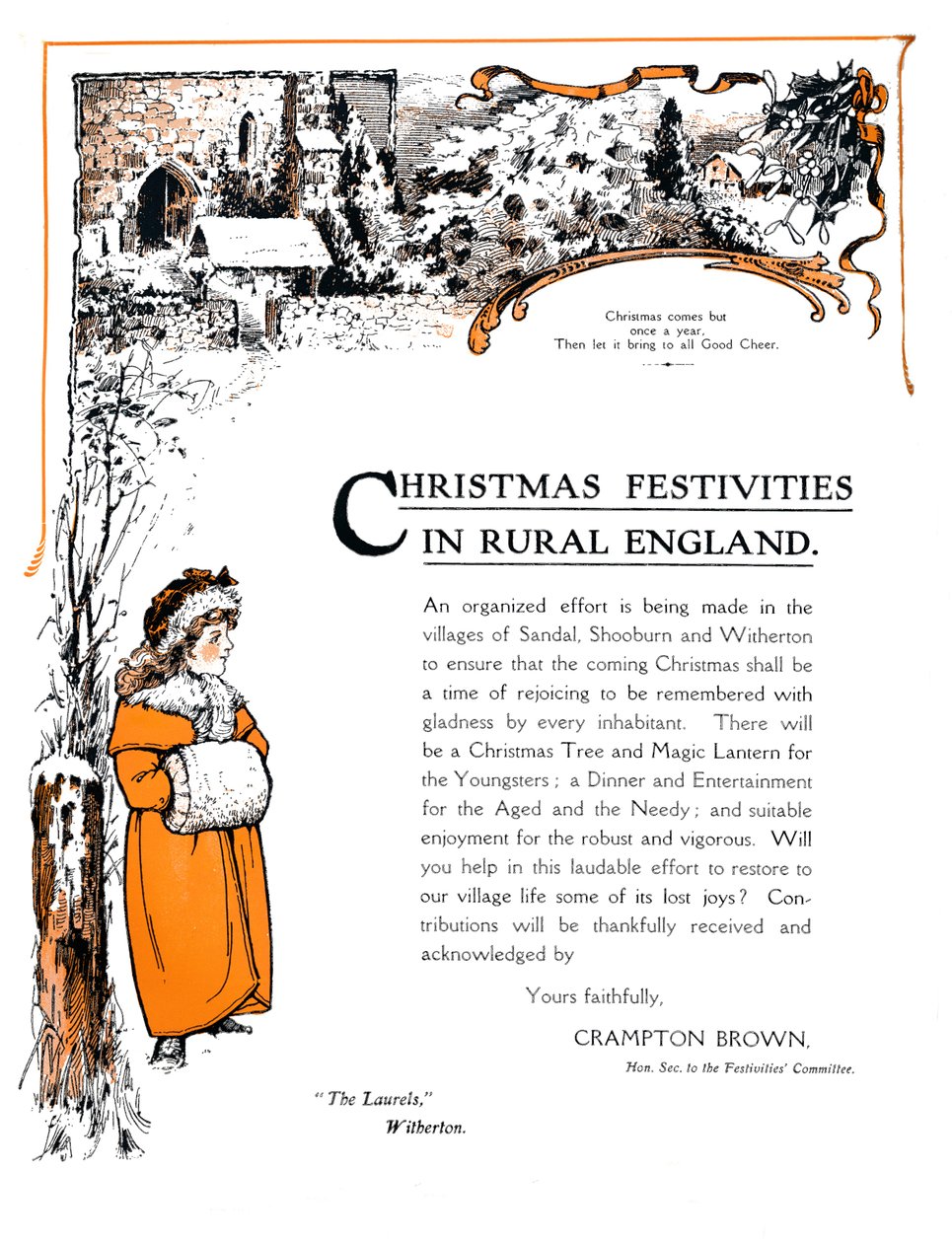 Kerstvieringen op het Platteland van Engeland, 1909 door Unbekannt
