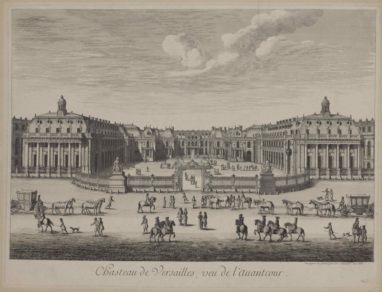Kasteel van Versailles in 1682, 1682 door Unbekannt