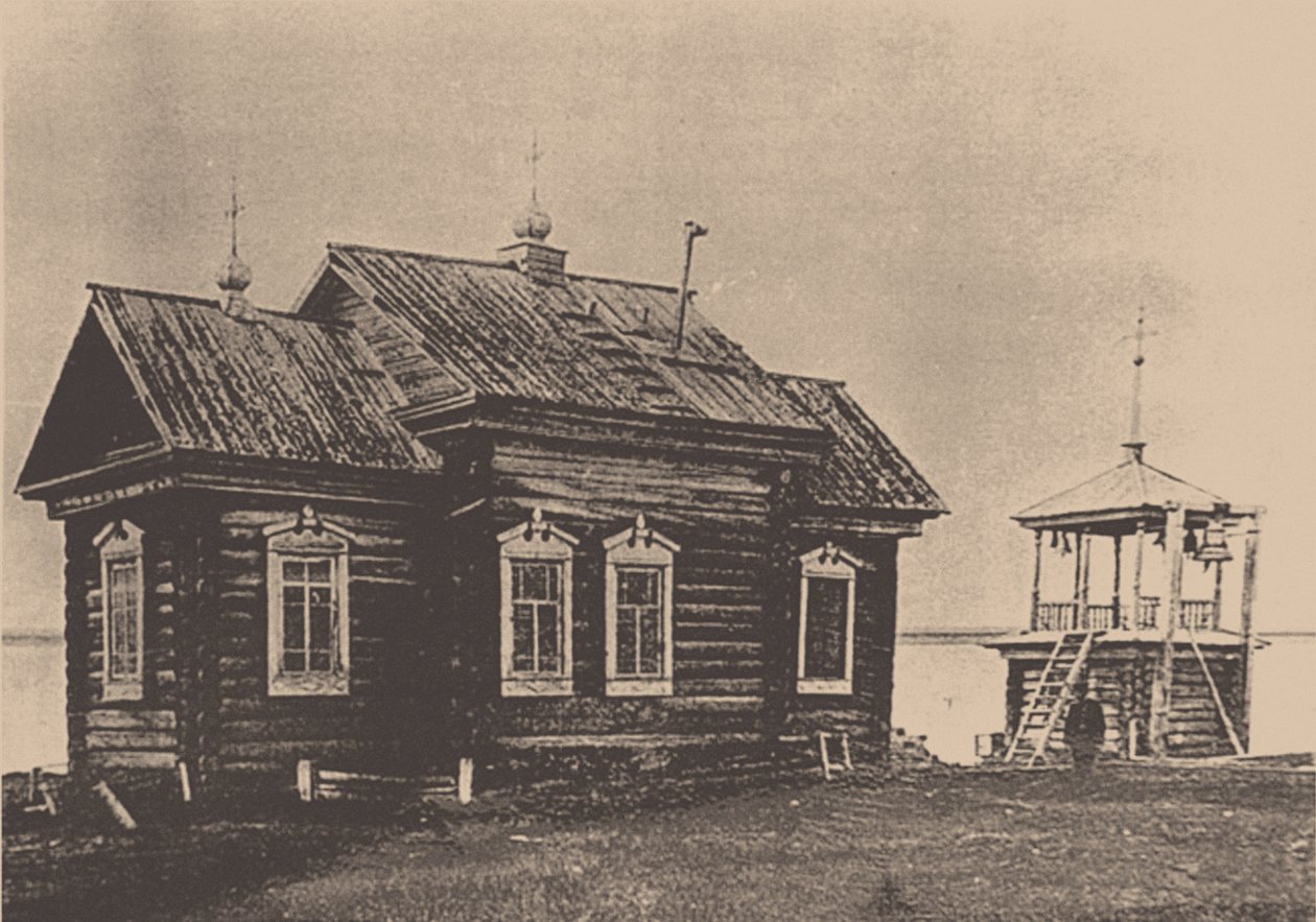 Kerk van de presentatie van de Heilige Maagd Maria, Dudinka, 1910s door Unbekannt
