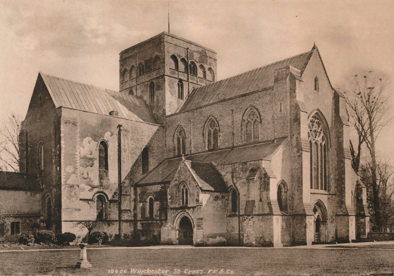 Kerk van het Hospitaal van St. Cross, Winchester, Hampshire, begin 20e eeuw door Unbekannt