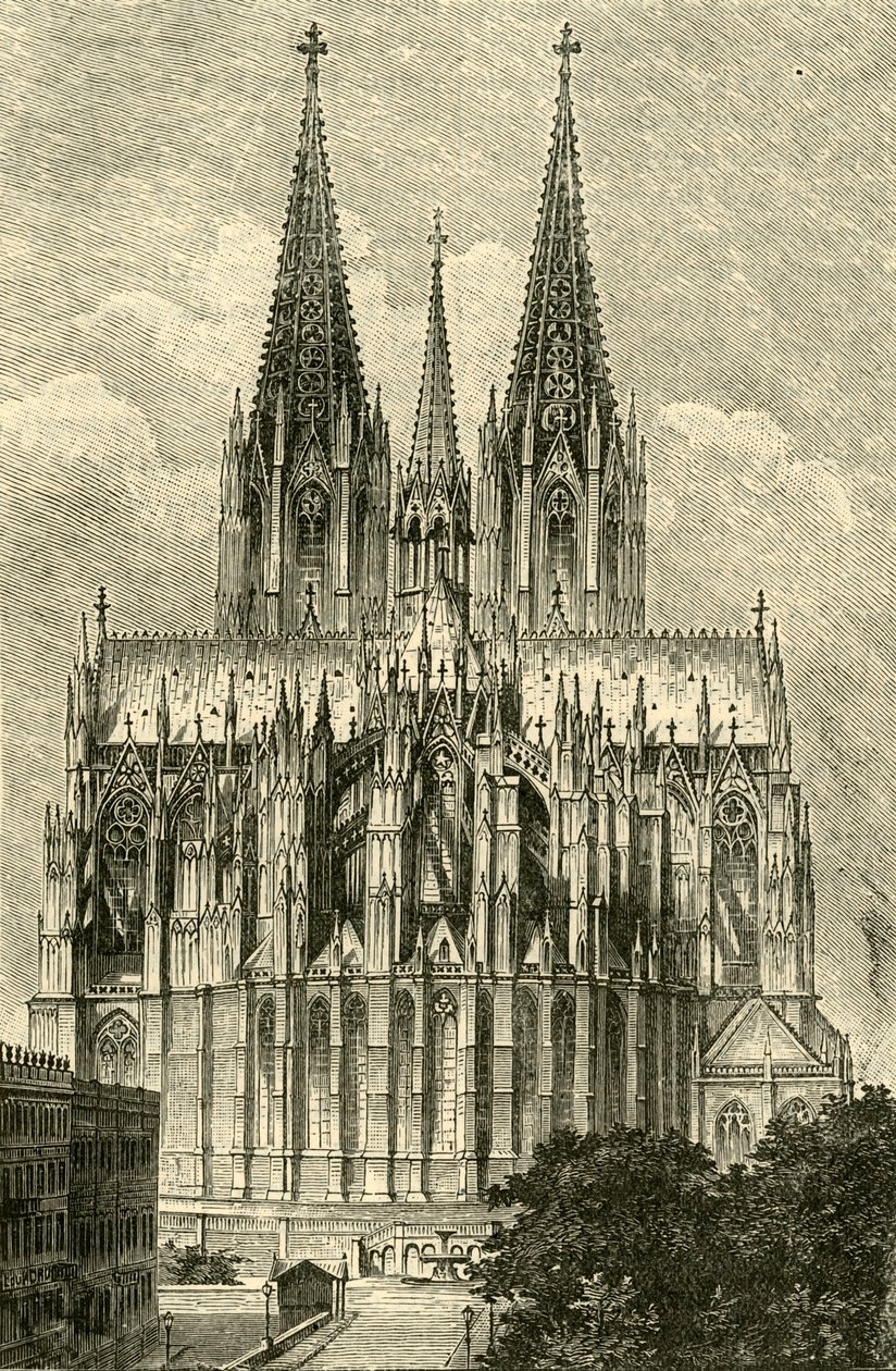 Dom van Keulen, vanuit het oosten, 1890 door Unbekannt