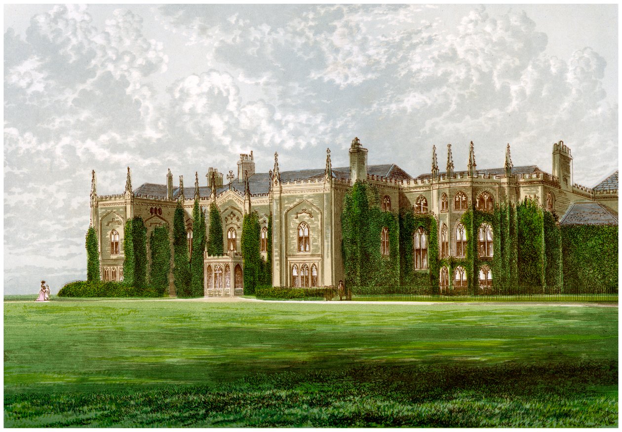 Combermere Abbey, Shropshire, huis van Burggraaf Combermere, ca. 1880 door Unbekannt