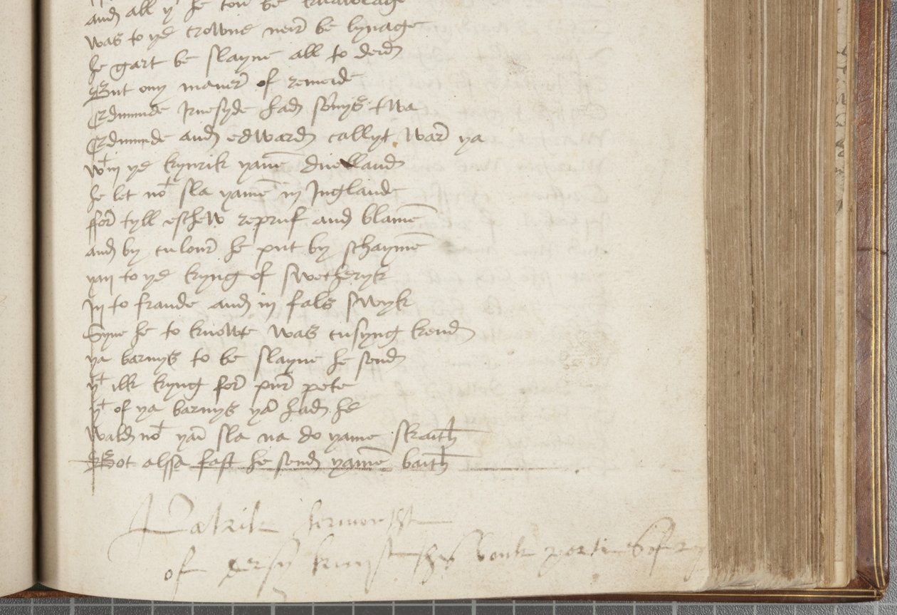 Kopie van de Kroniek van Andrew of Wyntoun, Fol 224 recto, detail, ca. 1550 door Unbekannt