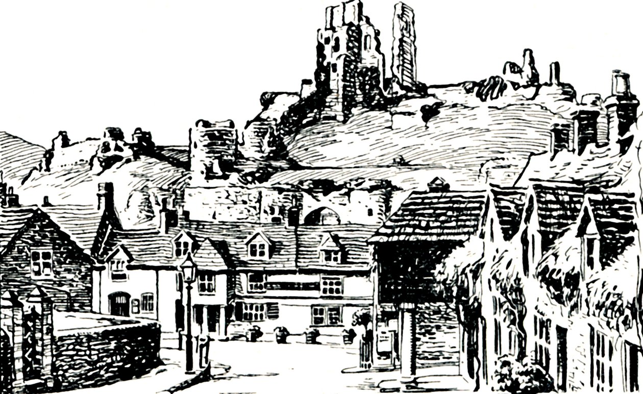 Corfe Village, 1929 door Unbekannt