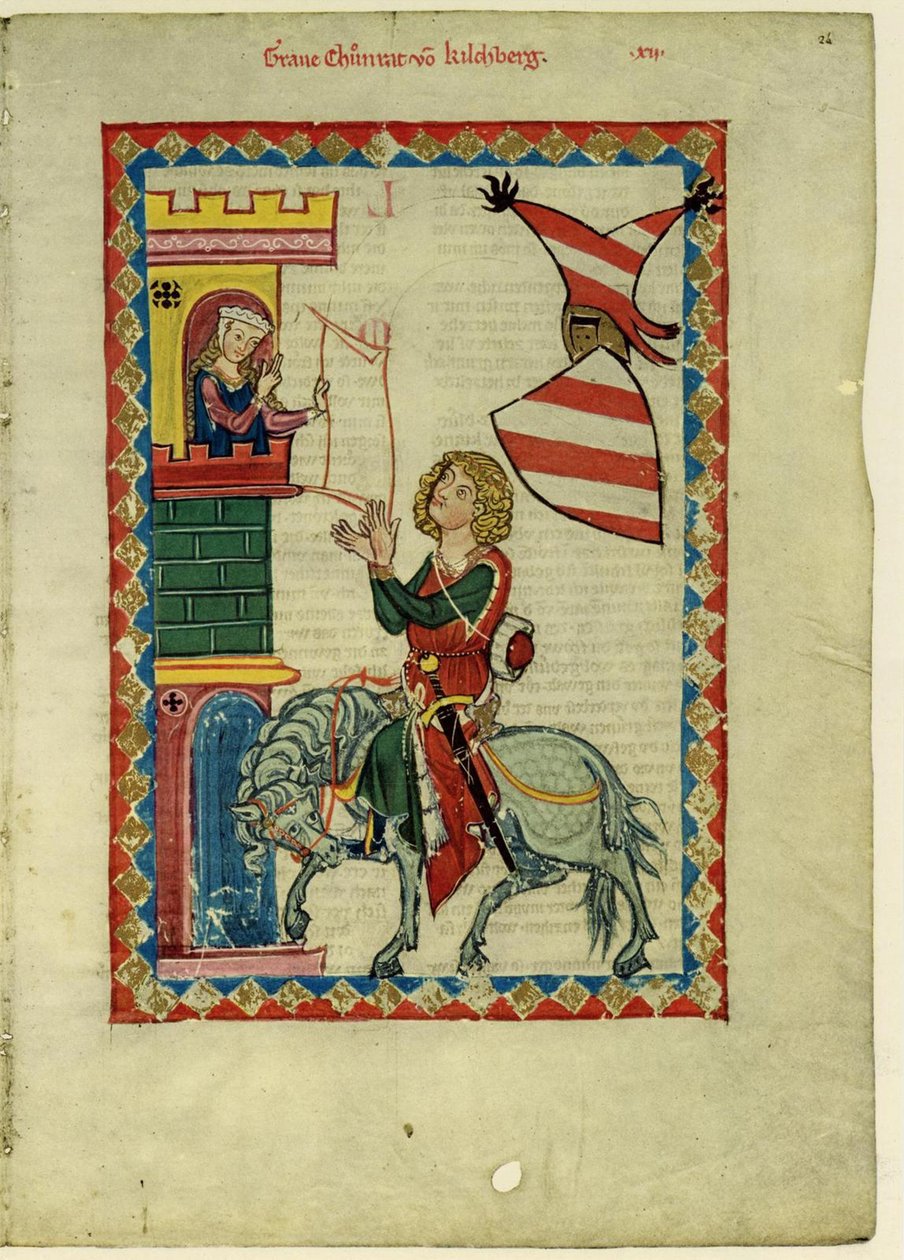 Graaf Konrad von Kirchberg Uit de Codex Manesse, Tussen 1305 en 1340 door Unbekannt