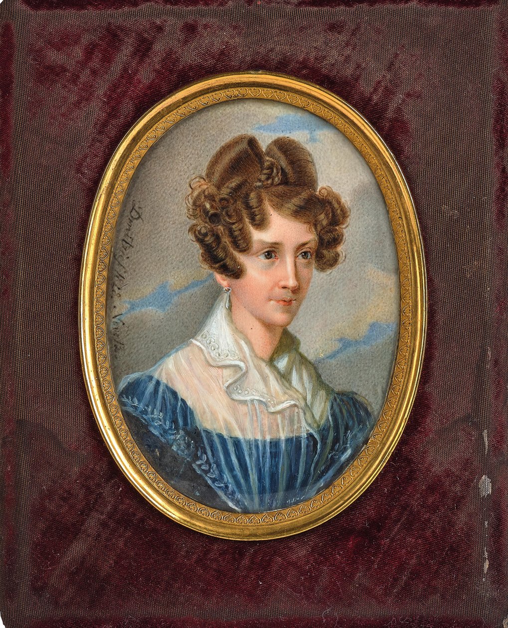 Gravin Emilie Troubetzkoy, geboren Prinses zu Sayn Wittgenstein 1801-1869, 1828 door Unbekannt