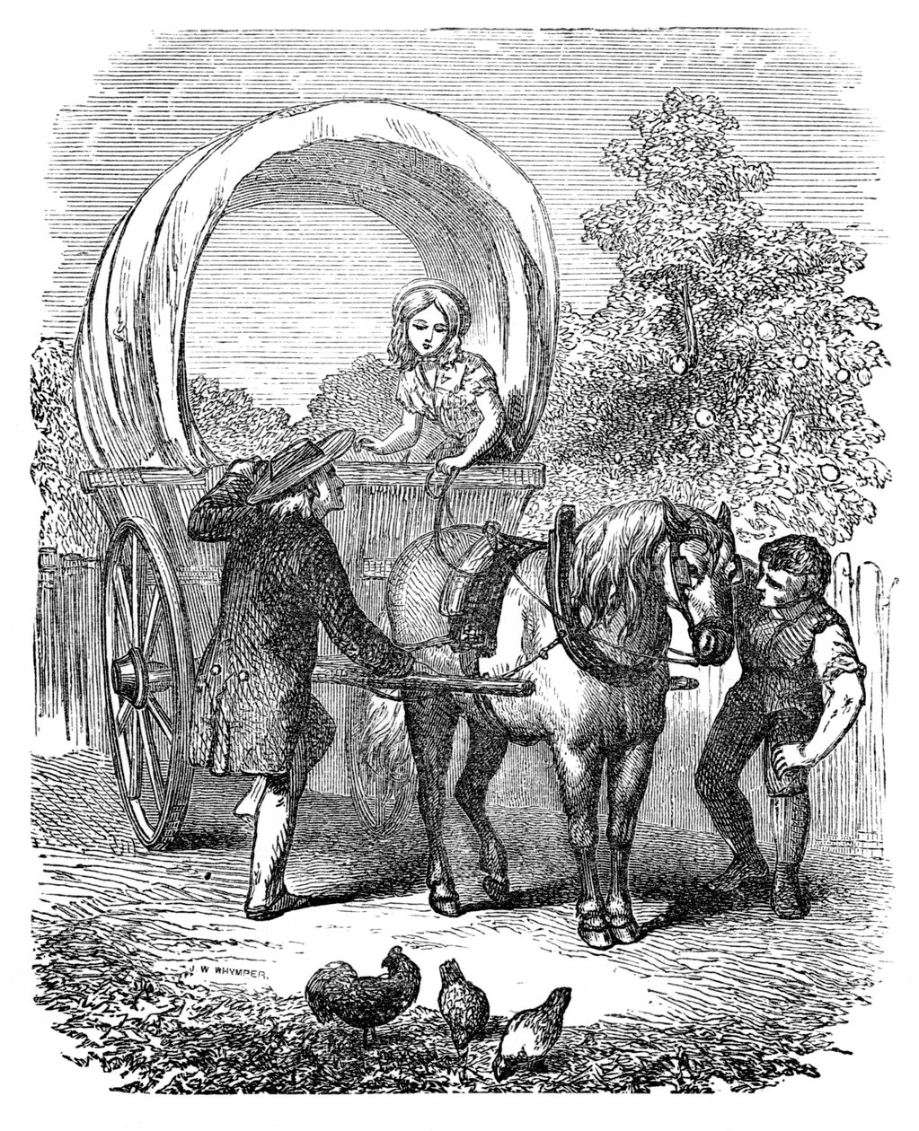 Landelijke transportwagen met kap, ca. 1882 door Unbekannt
