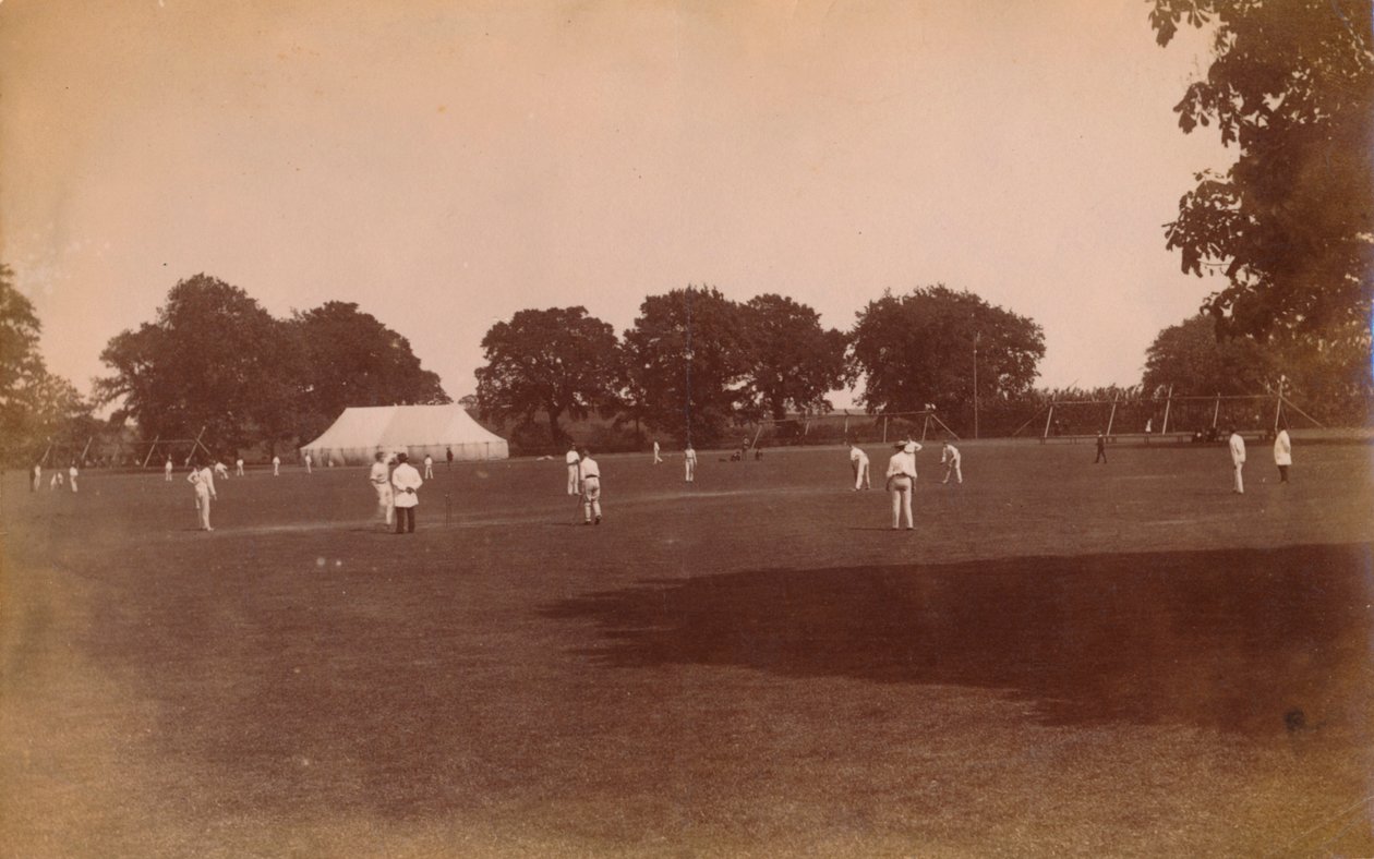 Cricketwedstrijd, eind 19e-begin 20e eeuw door Unbekannt