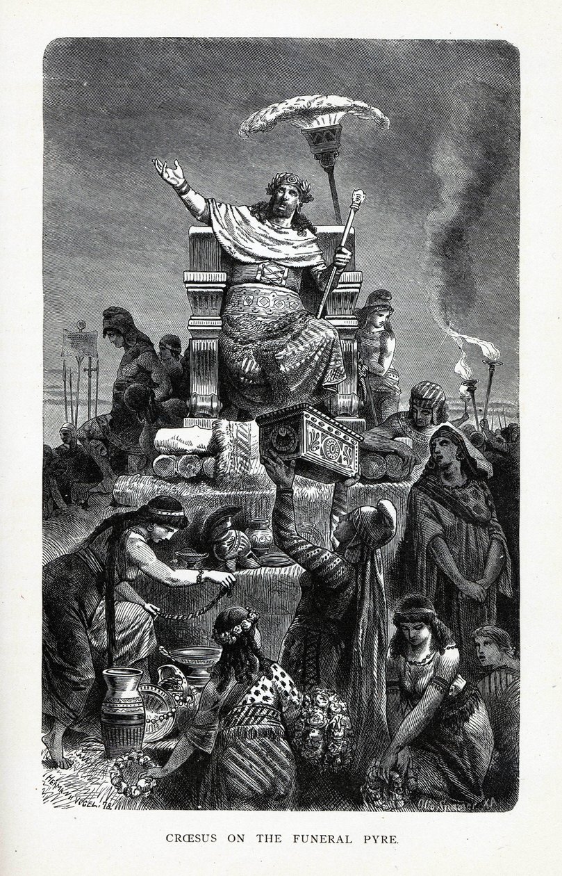 Croesus op de brandstapel, 1882 door Unbekannt