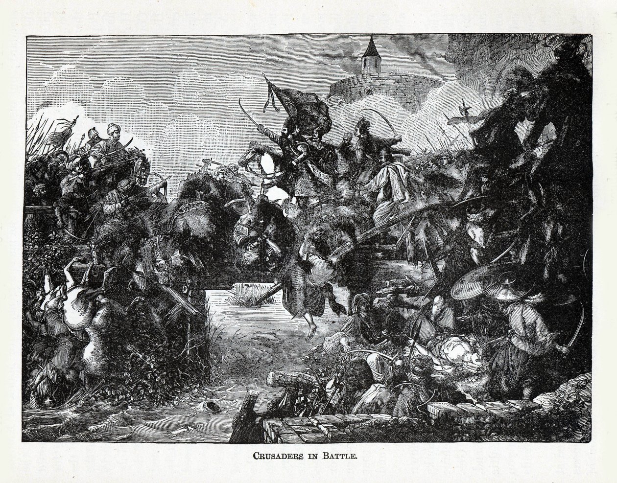 Kruisvaarders in de strijd, 1882 door Unbekannt