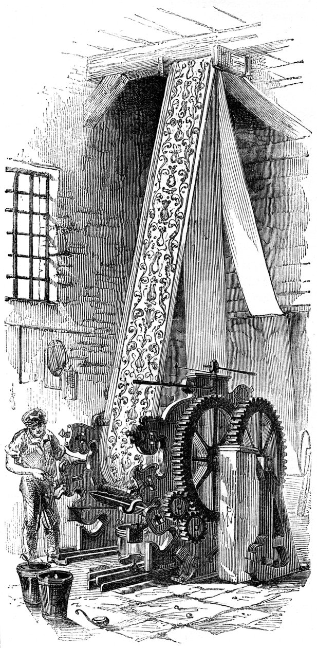 Cilinderdrukmachine, 1886 door Unbekannt