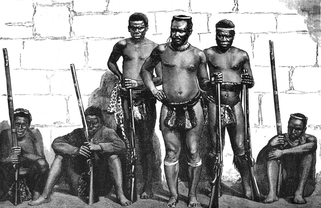 Dabulamanzi, een van de Zulu-leiders bij Isandhlwana en Ghingilovo door Unbekannt