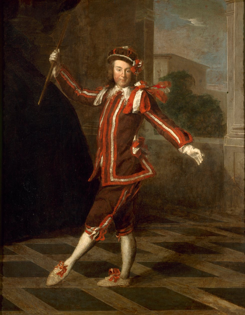 Dansende Mezzetin, ca 1720 door Unbekannt