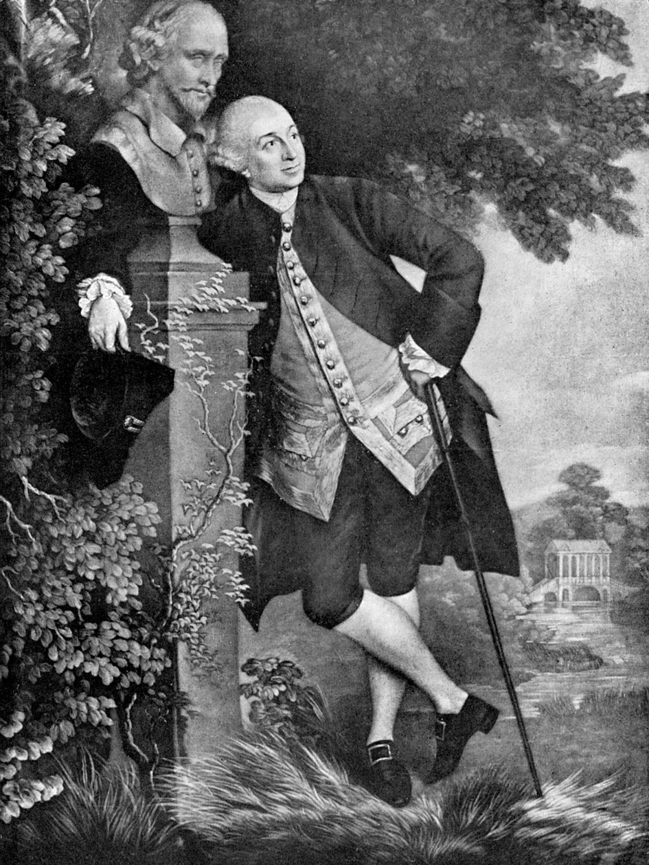 David Garrick 1717-1779, Engelse acteur, toneelschrijver, theatermanager en producent, 1905 door Unbekannt