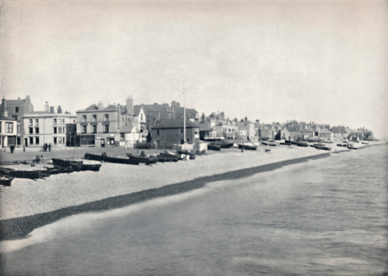 Deal - Uitzicht langs het strand, 1895 door Unbekannt