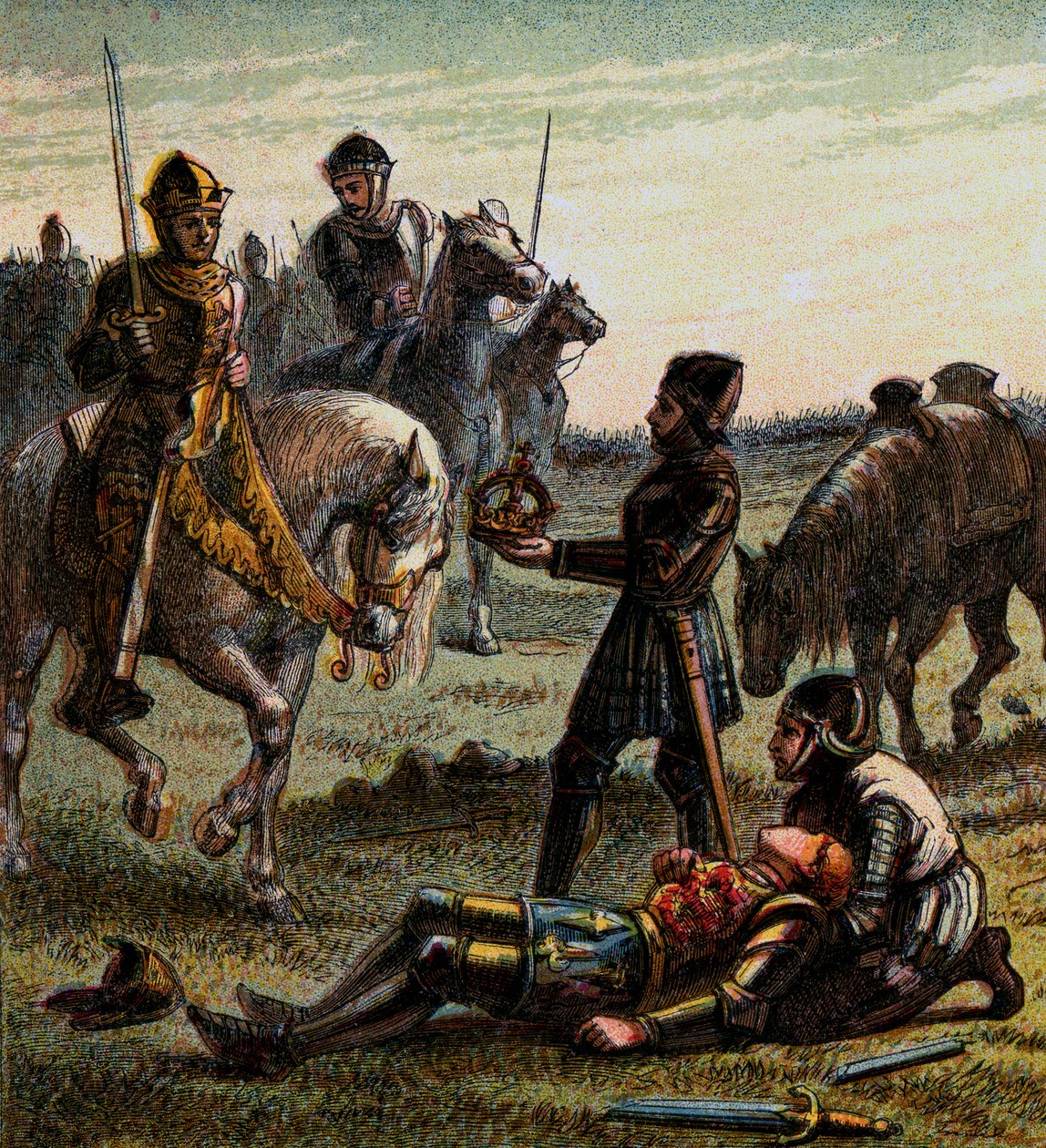 De Dood van Richard de Derde, 1485, c1850 door Unbekannt