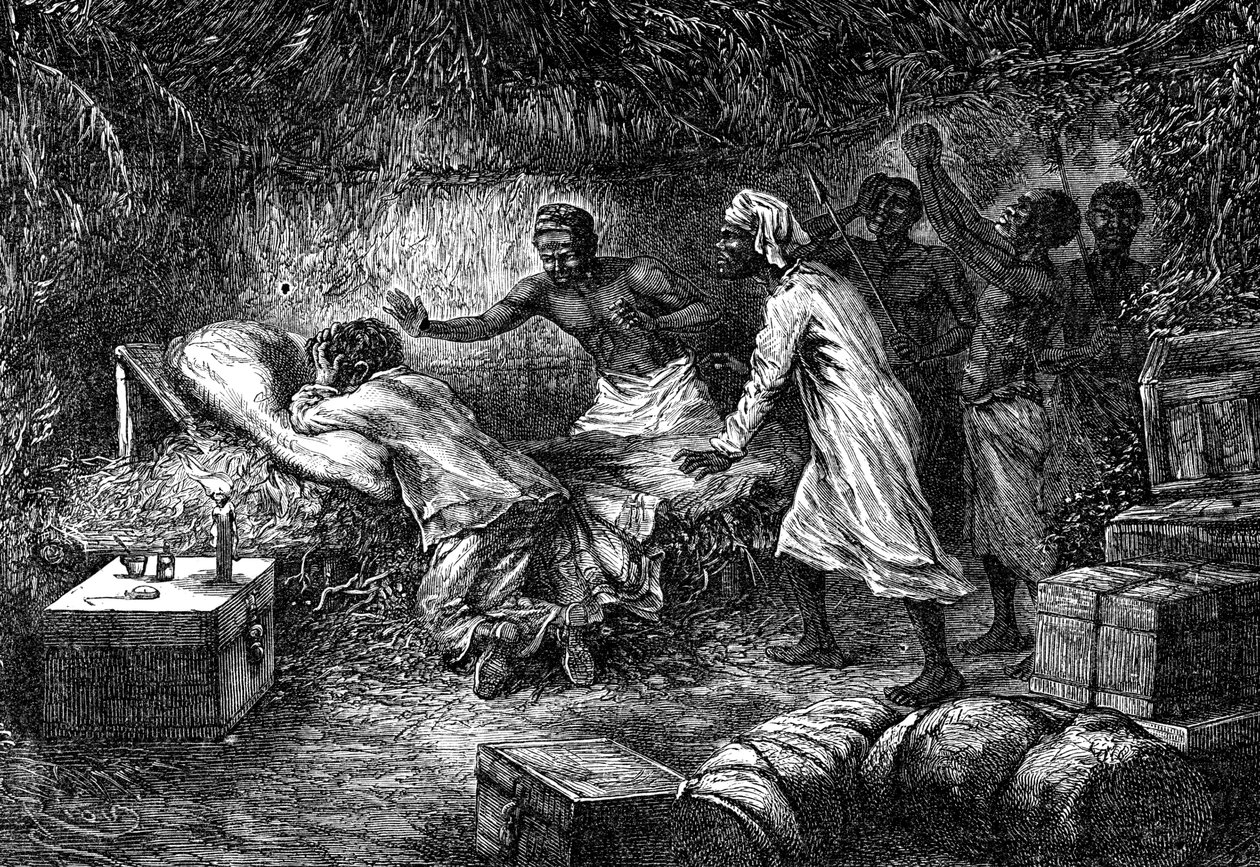 Dood van David Livingstone, Schotse missionaris en ontdekkingsreiziger, 1 mei 1873 1877 door Unbekannt