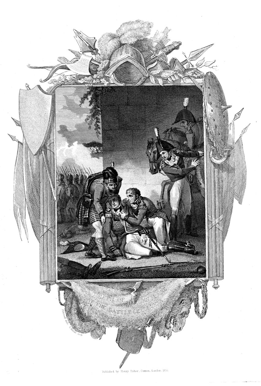 De Dood van Luitenant-Generaal Sir John Moore, Britse soldaat, La Coruna, Spanje door Unbekannt