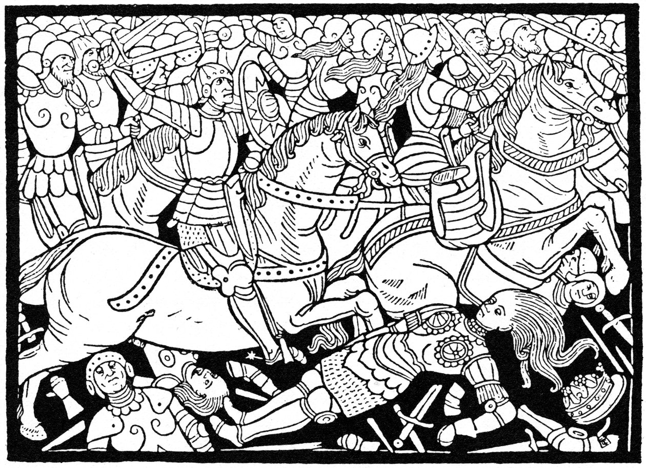 Dood van Penthesilea, 1484 1964 door Unbekannt