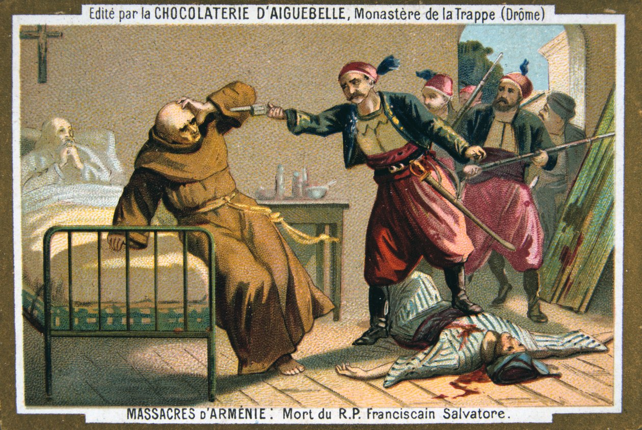 Dood van de eerwaarde vader Salvatore, een franciscaner monnik, 1895 door Unbekannt