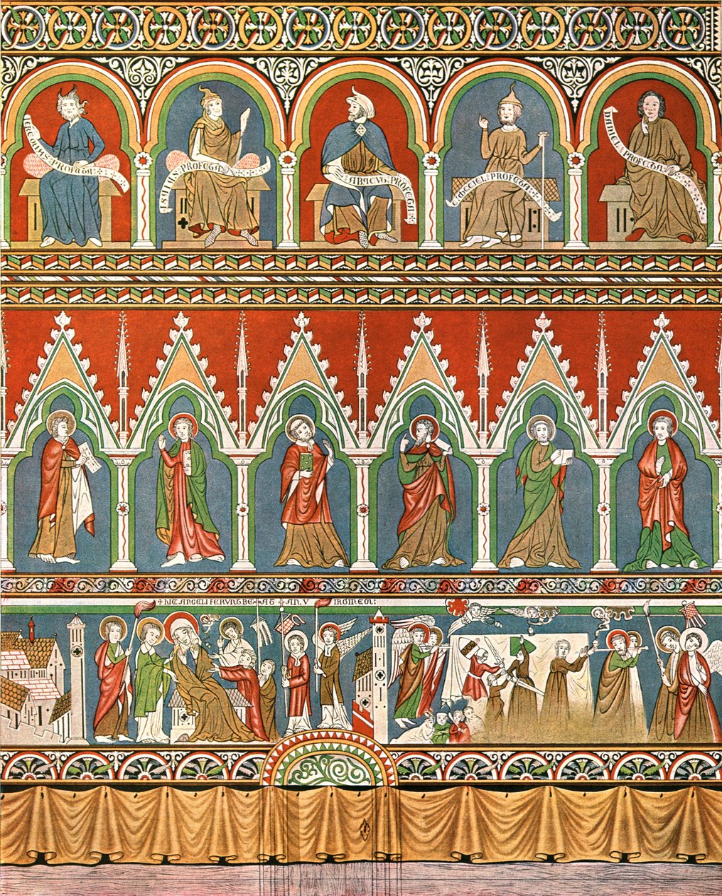 Decoratie in de Oude Kerk van Stora Råda, Västra Götaland, Zweden, 1928 door Unbekannt