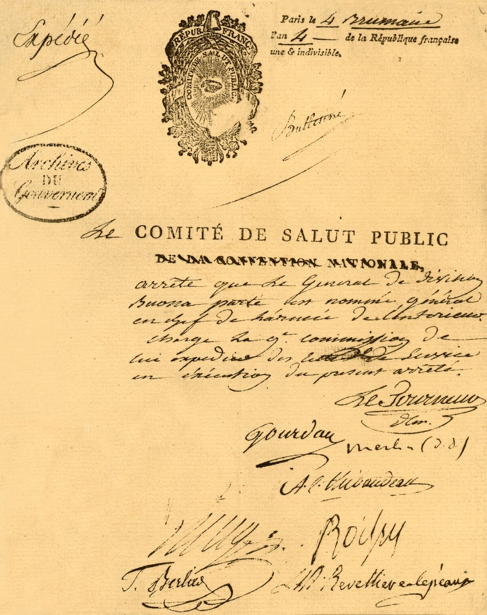 Besluit van het Comité voor Volksgezondheid, 26 oktober 1795, 1921 door Unbekannt