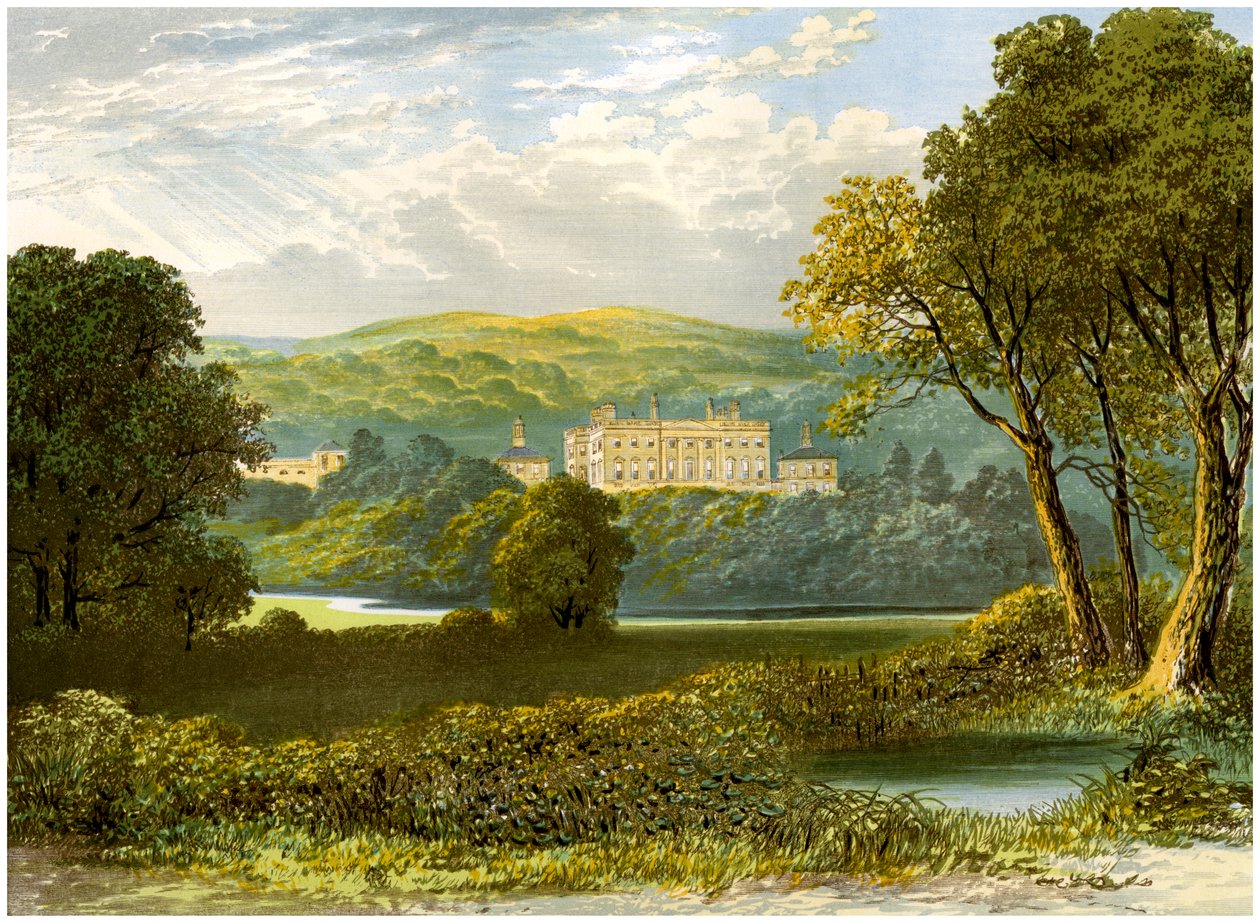 Denton Park, Yorkshire, huis van de familie Wyvill, ca. 1880 door Unbekannt