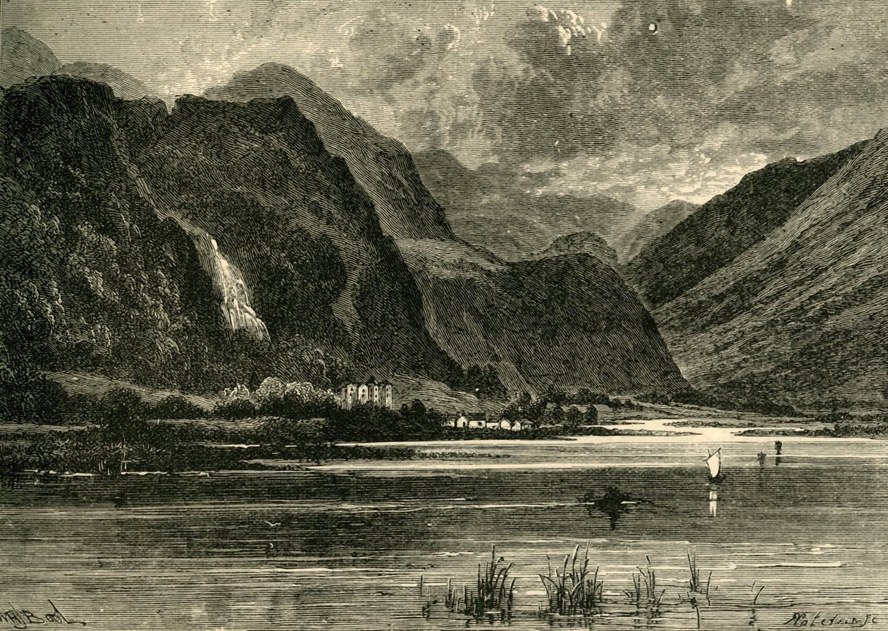 Derwentwater, Kijkend naar Borrowdale, 1898 door Unbekannt