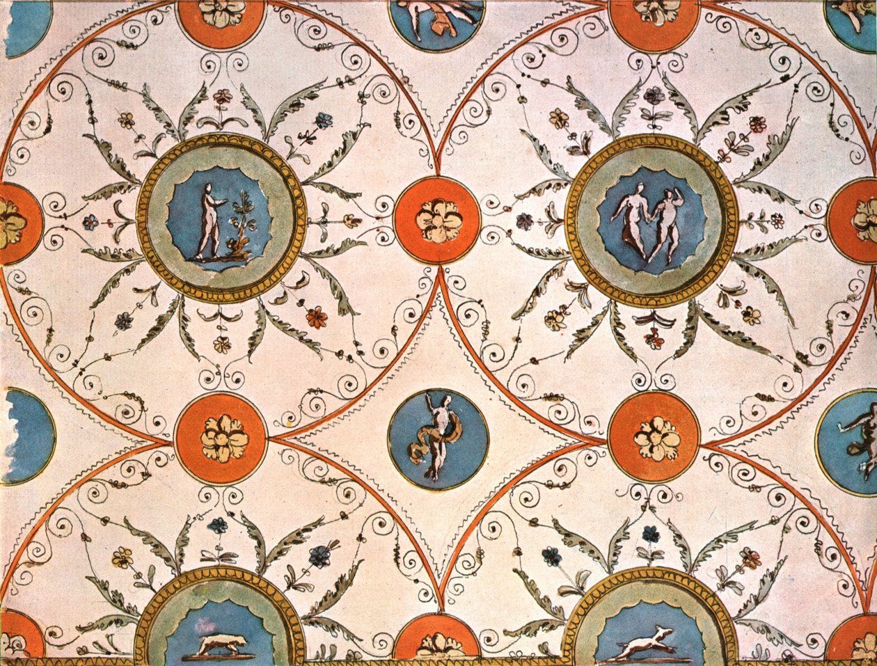 Ontwerp voor een plafondschildering, Italië, 1928 door Unbekannt