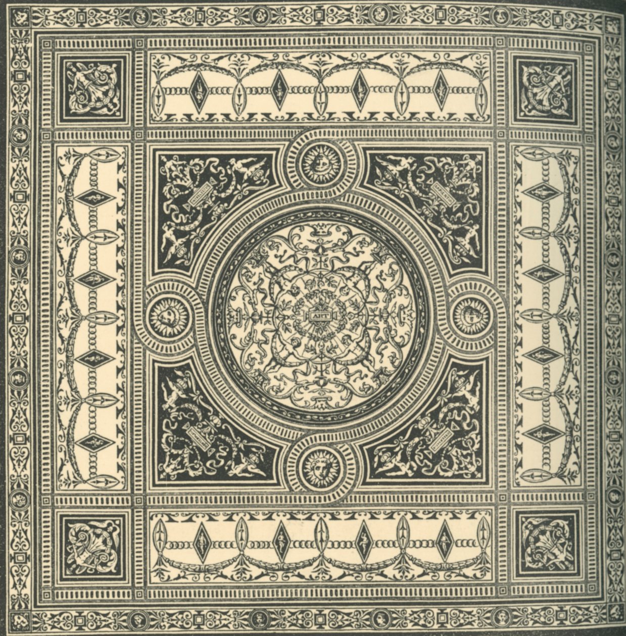 Ontwerp voor een plafond, c1860s, 1881 door Unbekannt