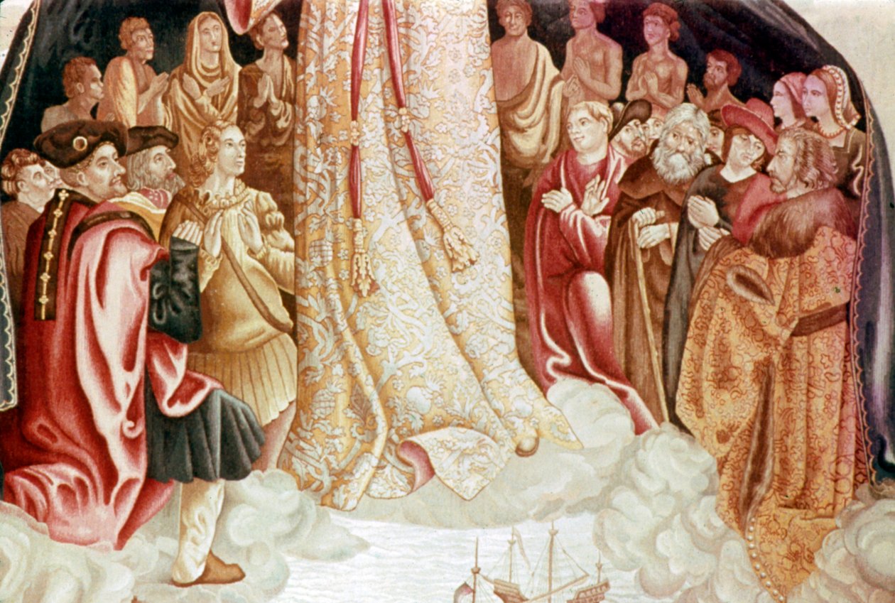 Detail van De Maagd van de Zeevaarders, 16e eeuw door Unbekannt