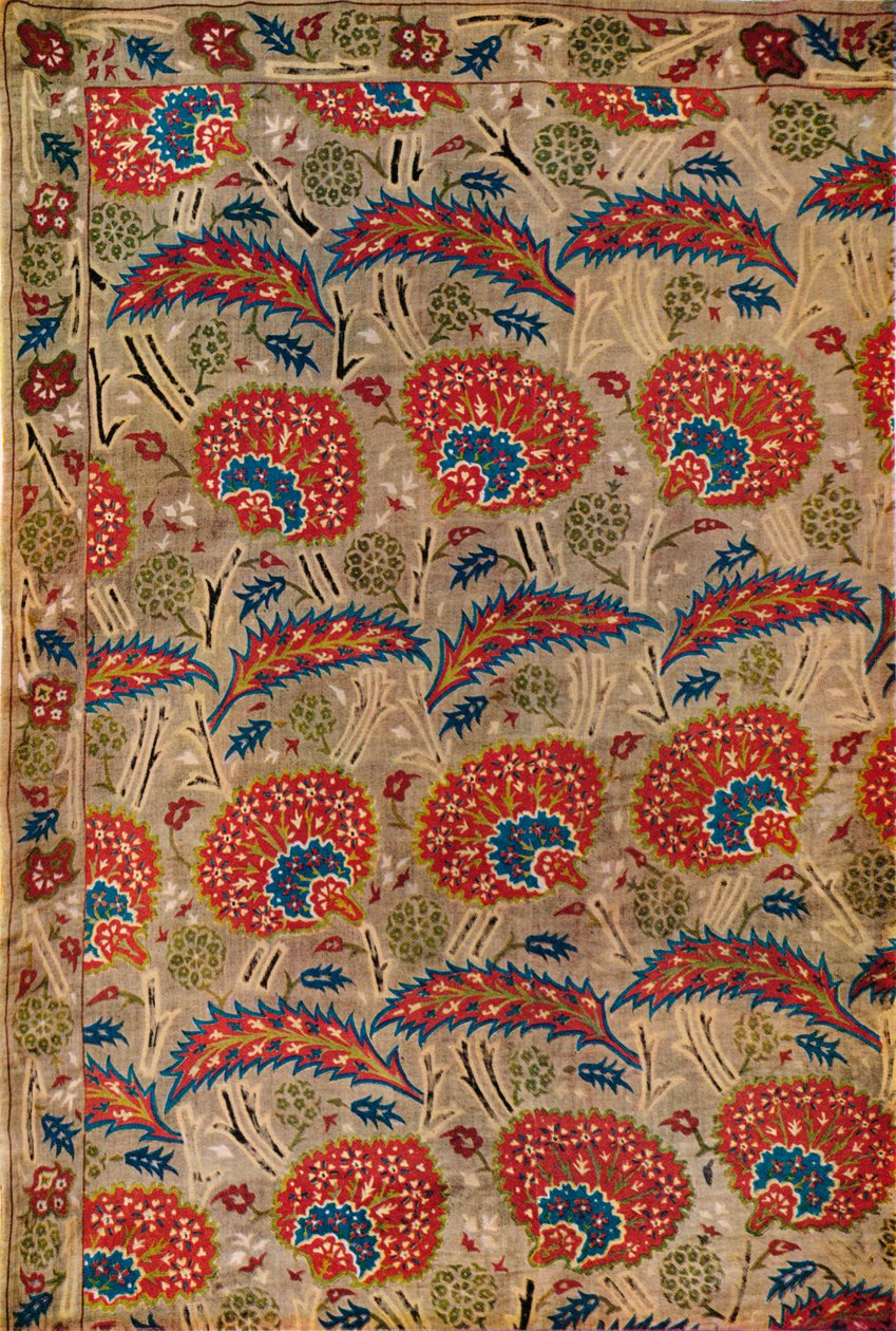 Detail van Gordijn, uit Turkije, ca. 1650 door Unbekannt