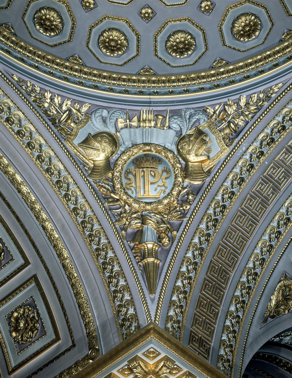 (detail) van een pendentief in een koepel, Galerie des Batailles, Kasteel van Versailles, Frankrijk door Unbekannt