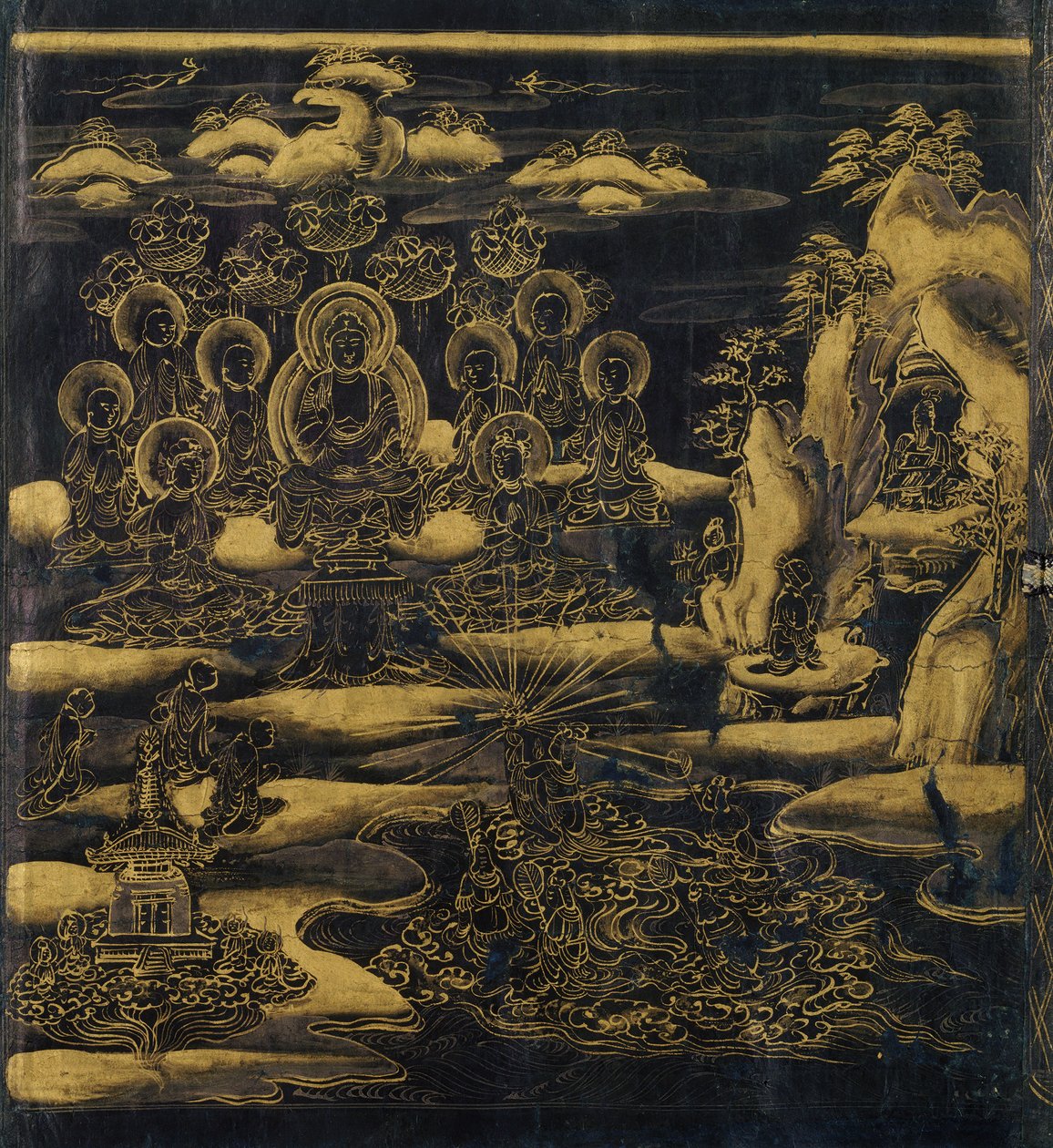 Devadatta, Hoofdstuk 12 van de Lotus Soetra Hoke-kyo, Daibadatta-bon, 12e eeuw door Unbekannt