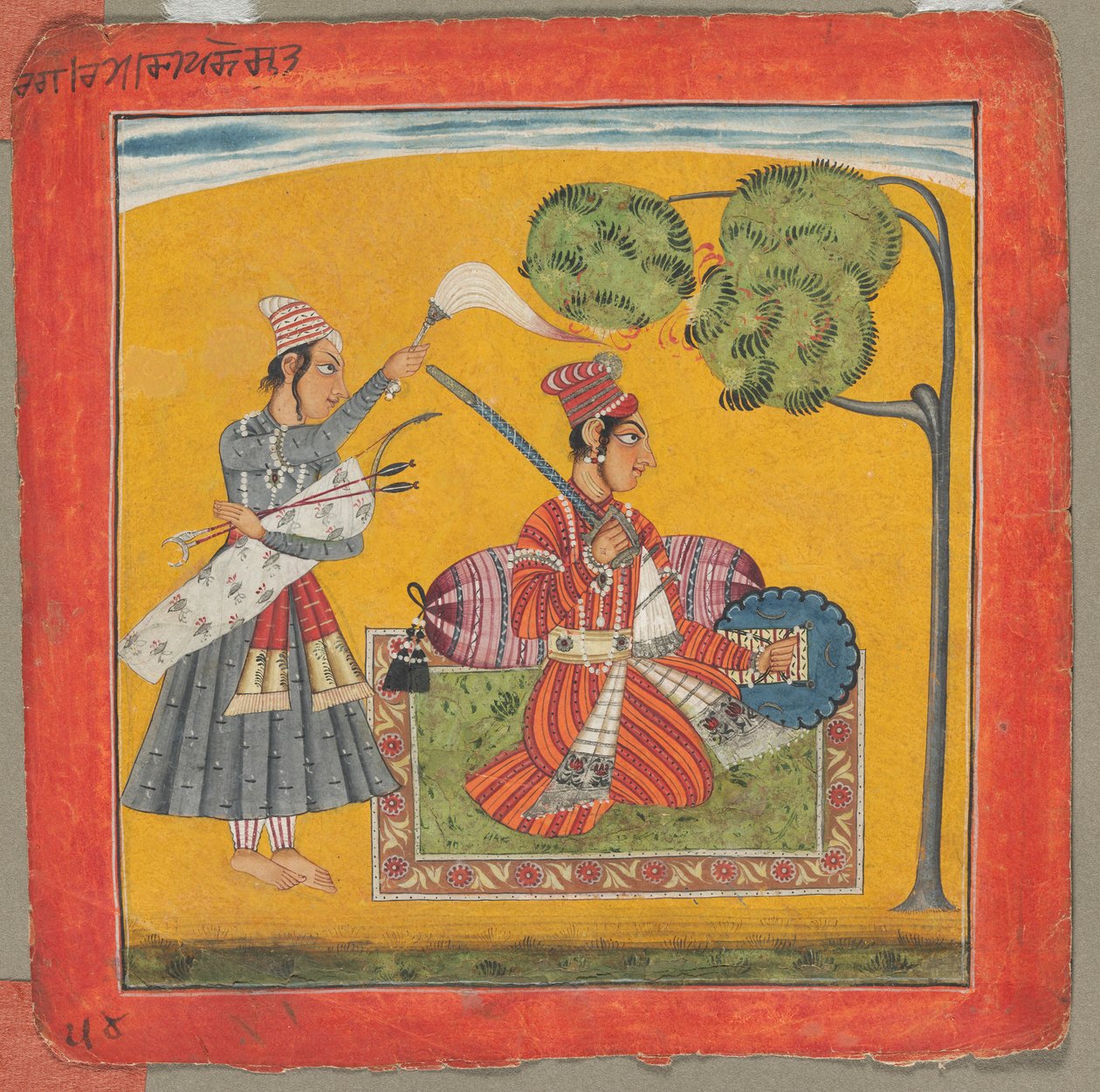 Dipak Raga, Een van de Zesendertig Melodieën Ragamala: Verpersoonlijking van Liefde, ca. 1690 door Unbekannt