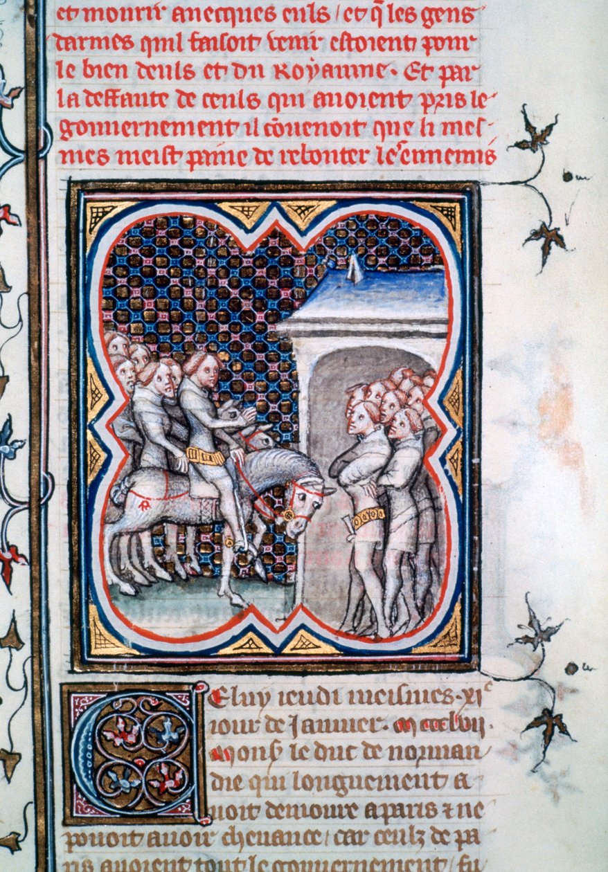 Toespraak van de Dauphin Charles, 1358, 1375-1379 door Unbekannt